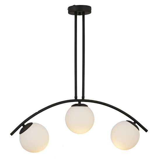 Apliqa Fralde 3lü Siyah Modern Mutfak Cafe Restoran Için Uygun Retro Salon Avize