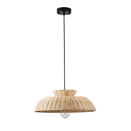 Apliqa Enrico Tekli Rattan Modern Tasarım Oturma Odası Avize