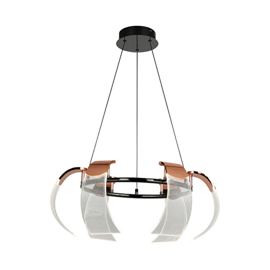 Apliqa Karlos 6 Li Yuvarlak 7 Watt Ledli Modern Tasarım Oturma Odası Salon Sarkıt Avize