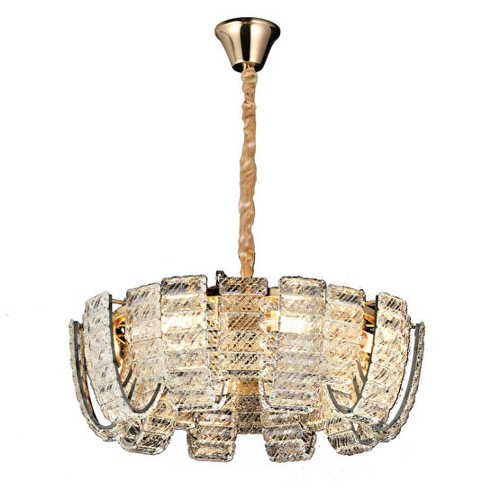 Apliqa Loya 60'lik Gold Kristal Taşlı Oturma Odası, Salon Sarkıt Avize