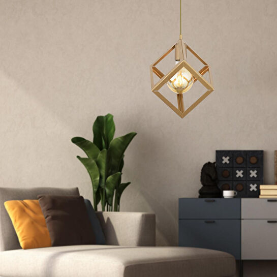 Apliqa Cup Tekli Eskitme Boyalı Modern Sarkıt Mutfak Salon Sarkıt Avize