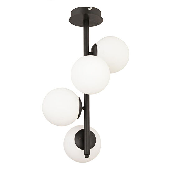 Apliqa Uzel 4lü Siyah Modern Mutfak Yatak Odası Retro Salon Avize