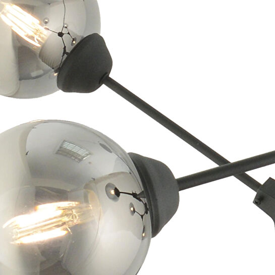 Apliqa Bürke 6li Avi̇ze Si̇yah Modern Koridor Yatak Odası Salon Avize