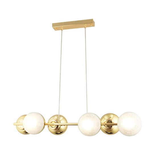 Apliqa Berca 6li Gold Avi̇ze Modern Mutfak Yemek Masası Üstü Yatak Odası Salon Avize