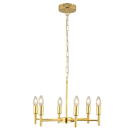 Apliqa Vaneo 6 Lı Gold Modern Genç Odası Mutfak Salon Avize