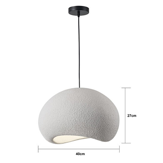 Apliqa Tretan Tekli Beyaz Beton Modern Sarkıt Oturma Odası Salon Sarkıt Avize