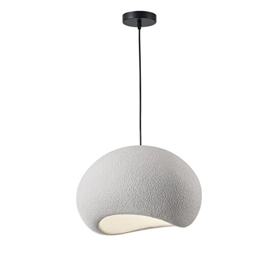 Apliqa Tretan Tekli Beyaz Beton Modern Sarkıt Oturma Odası Salon Sarkıt Avize