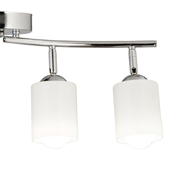 Apliqa Riley 4lü Krom Spot Bardak Camlı Modern Koridor Mutfak Salon Plafonyer Avize