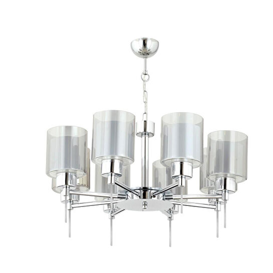 Apliqa Goldie 8 Li Krom Kaplama Modern Yatak Odası Salon Avize