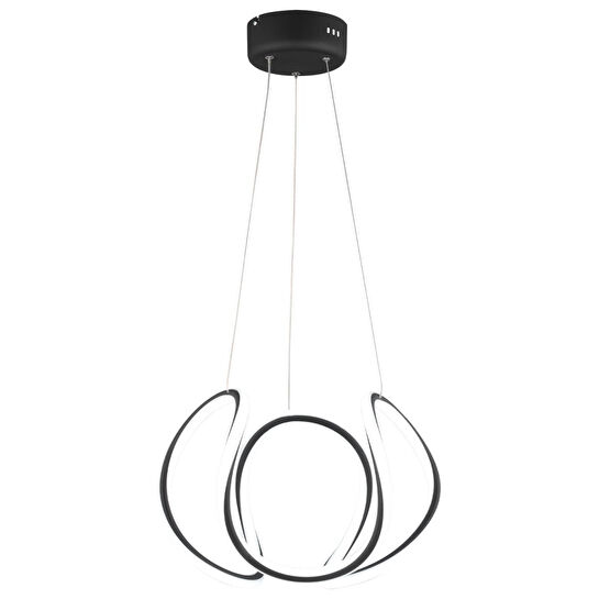 Apliqa Pietra Siyah Sarkıt 56 Watt Sarkıt 3 Renkli Ledli Modern Mutfak Banyo Led Salon Sarkıt Avize