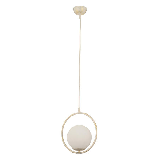 Apliqa Luis Tekli Beyaz Silme Sarkıt Beyaz Camlı Modern Sarkıt Mutfak Salon Sarkıt Avize