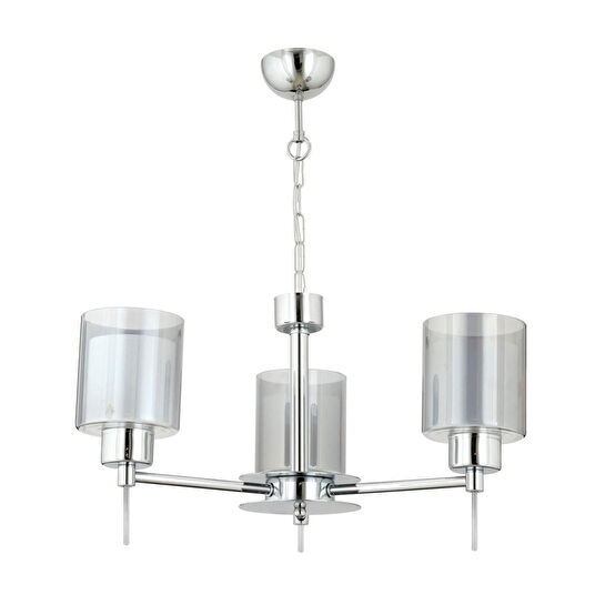 Apliqa Goldie 3 Lü Krom Kaplama Modern Sarkıt Mutfak Salon Avize