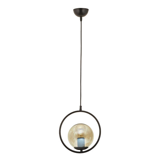 Apliqa Luis Tekli Siyah Bal Camlı Modern Sarkıt Mutfak Salon Sarkıt Avize