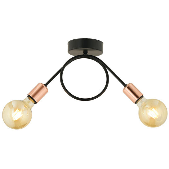 Apliqa Zeyrek 2 Li Bakır Sarkıt Modern Spor Genç Odası Salon Avize