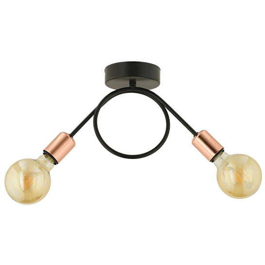 Apliqa Zeyrek 2 Li Bakır Sarkıt Modern Spor Genç Odası Salon Avize