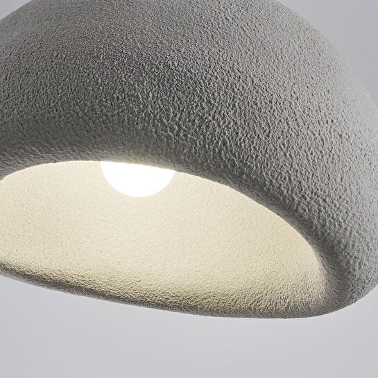 Apliqa Tretan Büyük Gri Beton Modern Sarkıt Oturma Odası Salon Sarkıt Avize