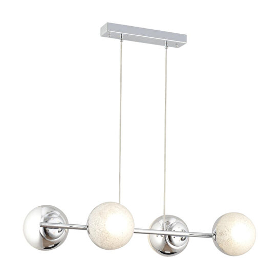 Apliqa Berca 4lü Krom Avi̇ze Modern Mutfak Yemek Masası Üstü Yatak Odası Salon Avize