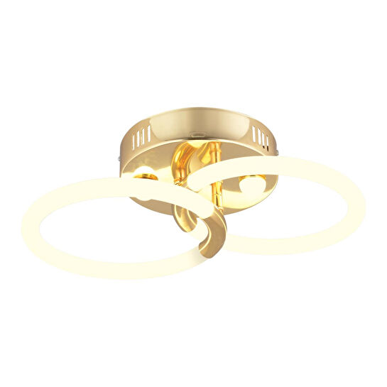 Apliqa Honos 2'li Gold 32 Watt Ledli Modern Koridor, Yatak Odası Salon Plafonyer Led Avize