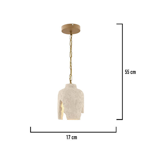 Apliqa Zoran Beton Tasarım Retro, Modern Sarkıt Avize