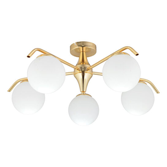 Apliqa Diaspor 5li Yuvarlak Gold Modern Sarkıt Genç Odası Yatak Odası Retro Salon Avize