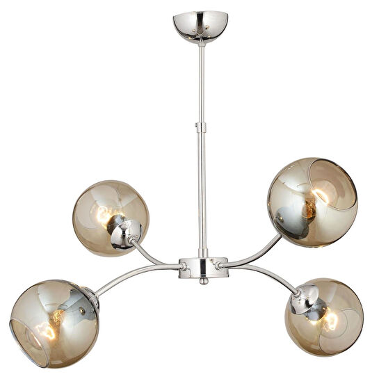 Apliqa Ecvet 4lü Krom Modern Oturma Odası Yatak Odası Salon Avize