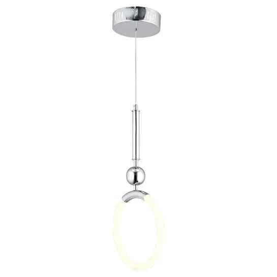 Apliqa Struer Tekli Krom Ledli 20 Watt Modern Koridor, Yatak Odası Salon Sarkıt Led Avize