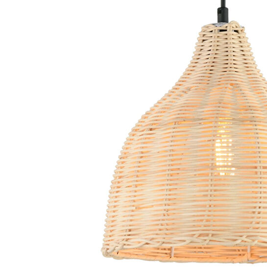 Apliqa Bannan Tekli Rattan Modern Tasarım Hazeran Avize Oturma Odası Bambu Avize