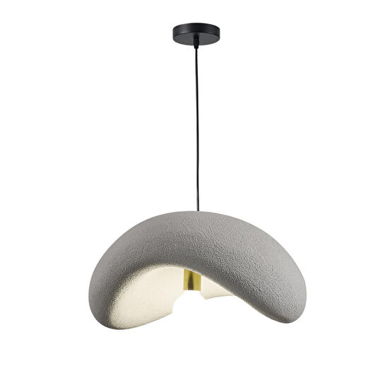 Apliqa Voliny Büyük Gri Beton Modern Sarkıt Oturma Odası Salon Sarkıt Avize