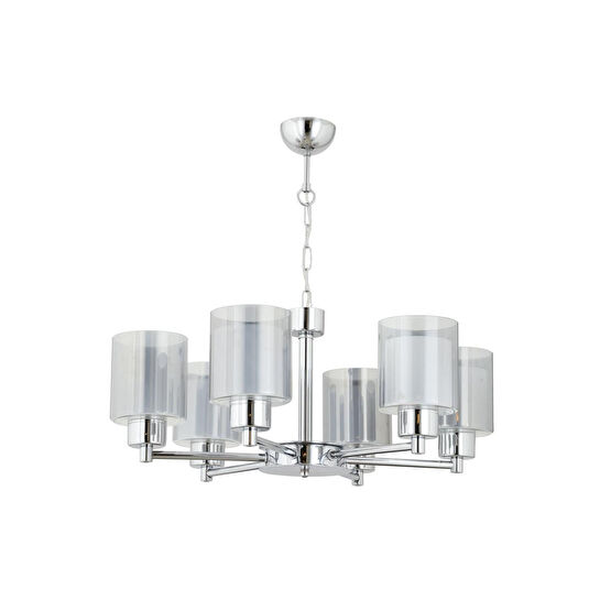 Apliqa Goldie 6 Lı Krom Kaplama Modern Yatak Odası Salon Avize