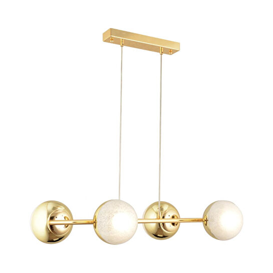 Apliqa Berca 4lü Gold Avi̇ze Modern Mutfak Yemek Masası Üstü Yatak Odası Salon Avize