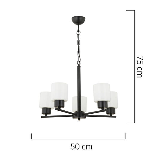 Apliqa Lima 5 Kollu Modern Yatak Odası Mutfak Salon Avize