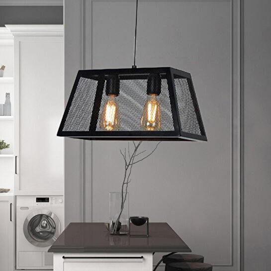 Apliqa Sılver 2 Li Küp Spor Modern Retro Sarkıt Mutfak Salon Avize