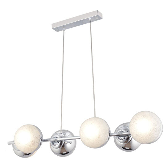 Apliqa Berca 6li Krom Avi̇ze Modern Mutfak Yemek Masası Üstü Yatak Odası Salon Avize