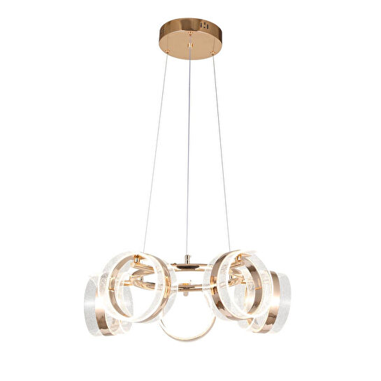 Apliqa Linea 5'li Gold Yuvarlak Salon Sarkıt Led Avize