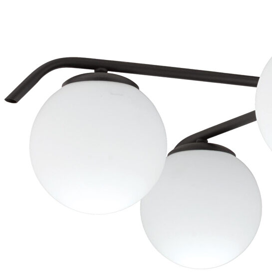 Apliqa Diaspor 5li Yuvarlak Siyah Modern Sarkıt Genç Odası Yatak Odası Retro Salon Avize