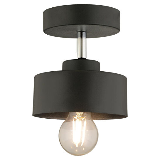 Apliqa Meriç Tekli Siyah Plafonyer Modern Retro Genç Odası Mutfak Salon Avize