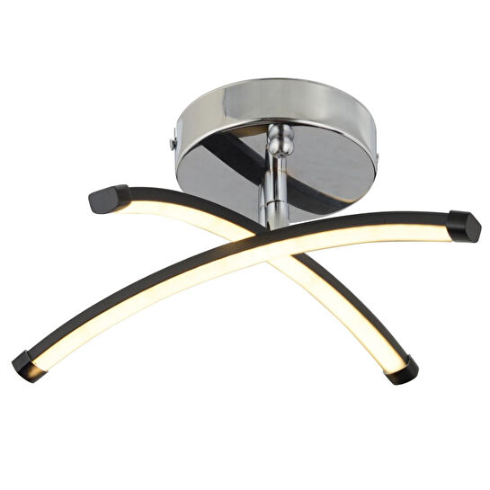 Apliqa Dosse 2li Siyah 15 Watt Plafonyer 3 Renkli Ledli Modern Mutfak Banyo Led Salon Sarkıt Avize