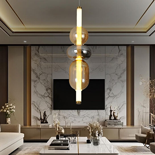 Apliqa Olca 12 Watt Tekli Gold Modern Tekli Sarkıt Avize