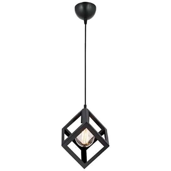 Apliqa Cup Tekli Sarkıt Siyah Modern Retro Sarkıt Mutfak Salon Sarkıt Avize