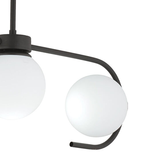 Apliqa Diaspor 3'lü Sıralı Siyah Modern Sarkıt Genç Odası Yatak Odası Retro Salon Avize