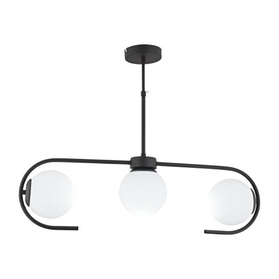 Apliqa Diaspor 3'lü Sıralı Siyah Modern Sarkıt Genç Odası Yatak Odası Retro Salon Avize