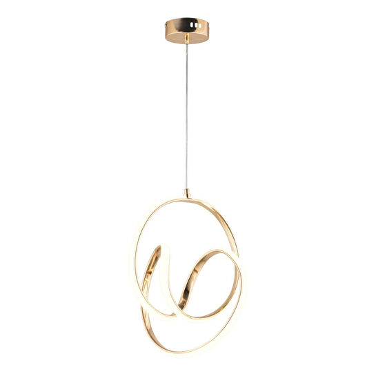 Apliqa Ruby Gold 3 Renkli 48 Watt Kristal Ledli Modern Oturma Odası Salon Sarkıt Avize