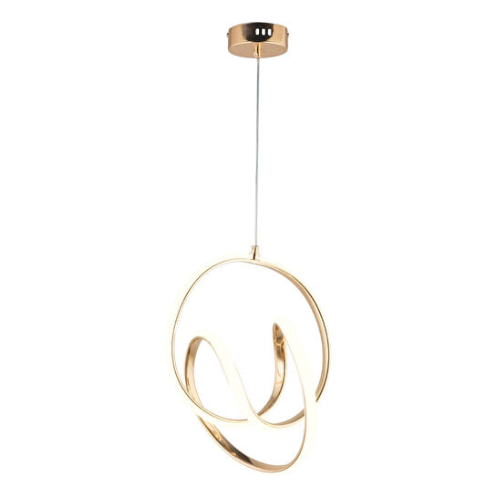 Apliqa Ruby Gold 3 Renkli 48 Watt Kristal Ledli Modern Oturma Odası Salon Sarkıt Avize