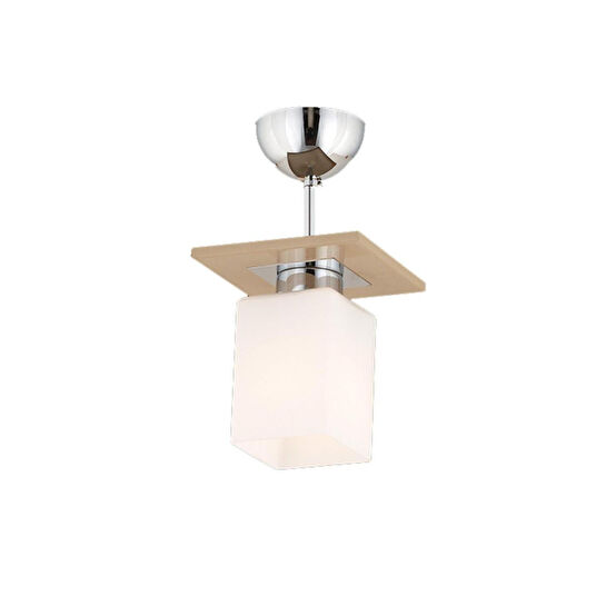 Apliqa Atlas Tekli Kahve Kare Modern Genç Odası Mutfak- Banyo Mutfak Salon Spot Avize