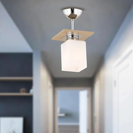 Apliqa Atlas Tekli Kahve Kare Modern Genç Odası Mutfak- Banyo Mutfak Salon Spot Avize