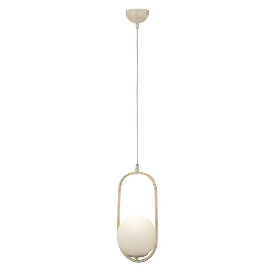 Apliqa Lorin Tekli Beyaz Silme Sarkıt Beyaz Camlı Modern Sarkıt Mutfak Salon Sarkıt Avize