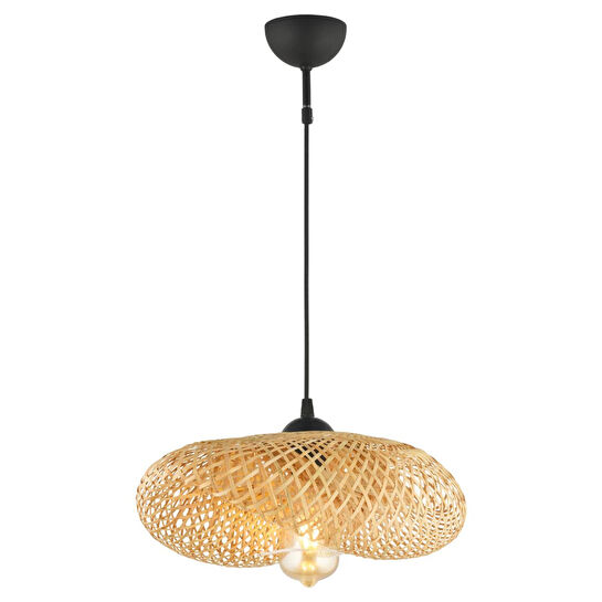 Apliqa Edna Tekli Rattan Modern Tasarım Oturma Odası Avize