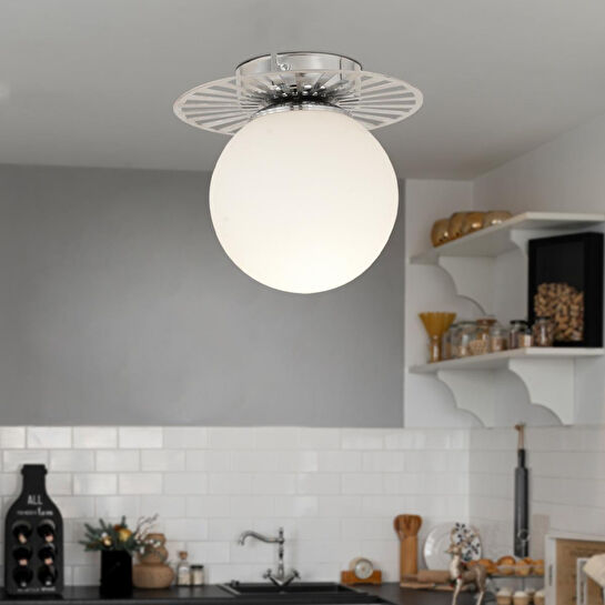 Apliqa Rakes Krom Modern Plafonyer Genç Odası Mutfak Yatak Odası Avize