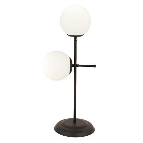 Apliqa Günay 2li Siyah Beyaz Camlı Masa Lambası Modern Tasarım Salon-yatak Odası Retro Abajur