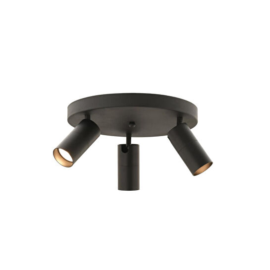 Apliqa Dusan Siyah 3lü Plafonyer Modern Retro Tasarım Spot Avize